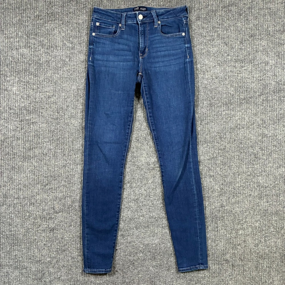 GAP Denim Womens Universal Legging Size 4/27 X-Long Blue Stretch Mid Rise